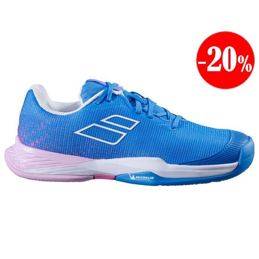 ZAPATILLAS JET MACH 3 CLAY AZUL-ROSA 2024 BABOLAT