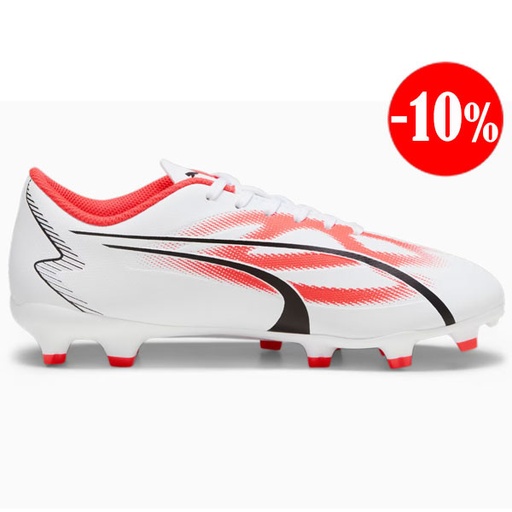 BOTAS ULTRA PLAY FG/AG BLANCO-ROJO PUMA