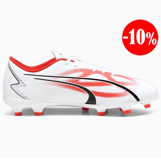 BOTAS ULTRA PLAY FG/AG BLANCO-ROJO PUMA