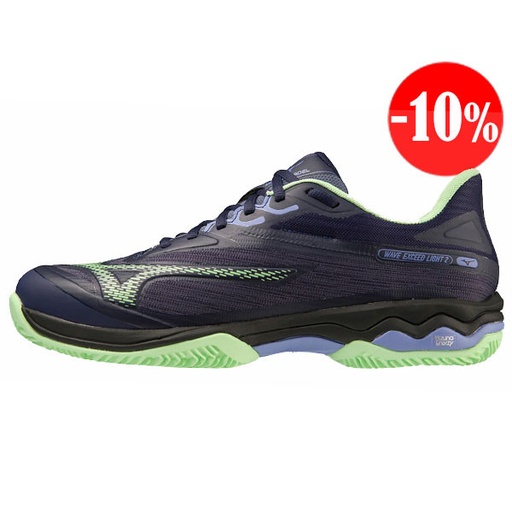 ZAPATILLAS WAVE EXCEED LIGHT 2 MARINO-VERDE MIZUNO