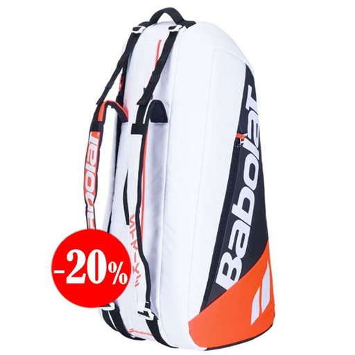 [751226-374] RAQUETERO RH6 PURE STRIKE BLANCO-NEGRO BABOLAT