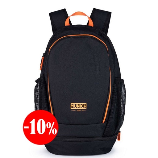 [6590006] MOCHILA TEAM SPORTS NEGRO-NARANJA MUNICH
