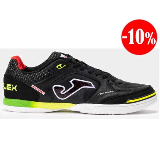 ZAPATILLAS TOP FLEX 2401NEGRO-LIMA INDOOR JOMA