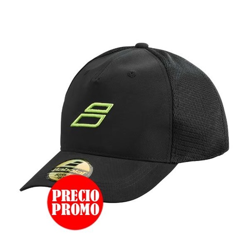 [5UA1225-2036] GORRA JUNIOR TRUCKER CURVE NEGRO BABOLAT