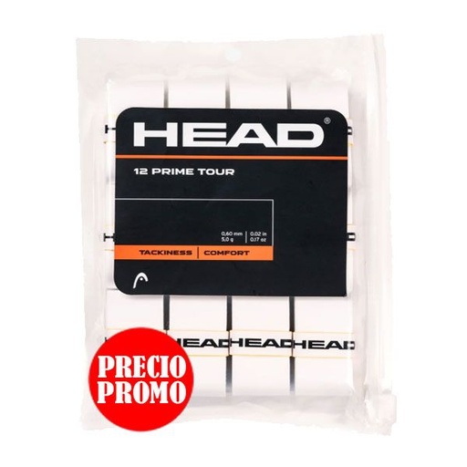 [285631] SOBREGRIPS PRIME TOUR X12 BLANCO HEAD